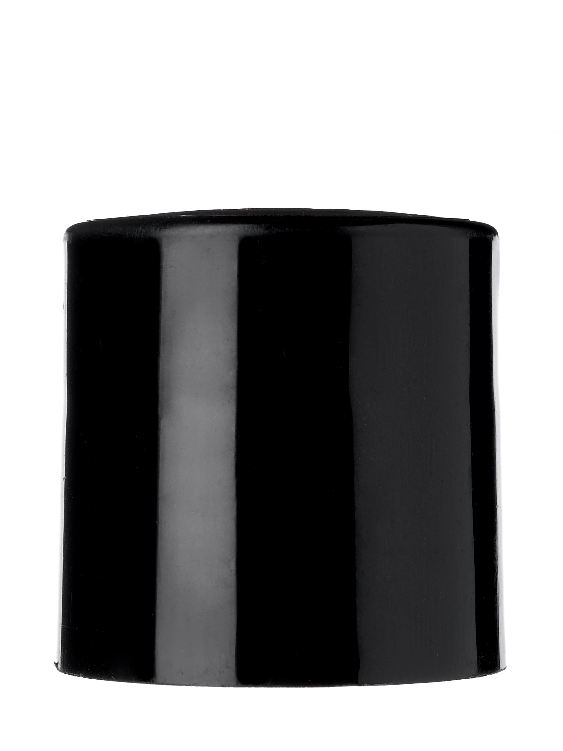Black 100% PCR PP Plastic 24-410 Smooth Skirt Disc Top Lid – L2279BKP4PCR100