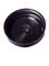 Black PP plastic 58-400 unlined dome lid