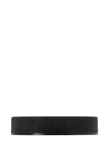 Black PP plastic 58-400 ribbed skirt unlined lid