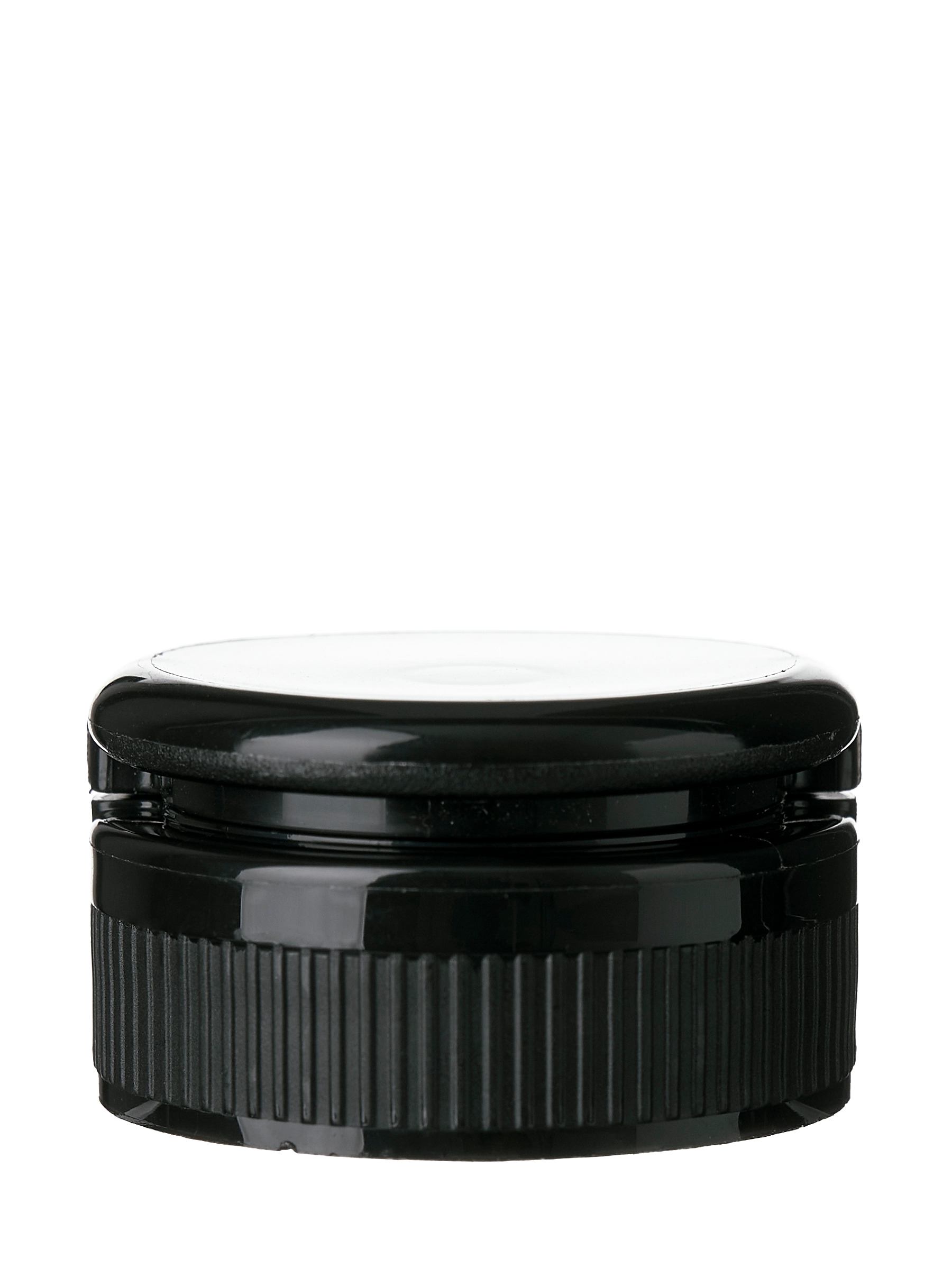 Black PP Plastic 28-400 Ribbed Skirt Hinged Flip Top Snap Dispensing Lid – L2303BKP1