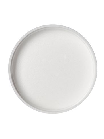 White PP plastic 58-400 smooth skirt lid with foam liner