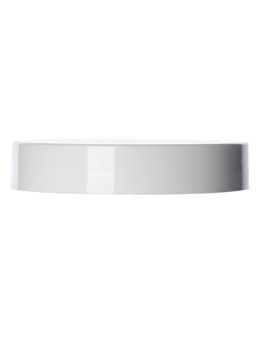 White PP plastic 58-400 smooth skirt lid with foam liner