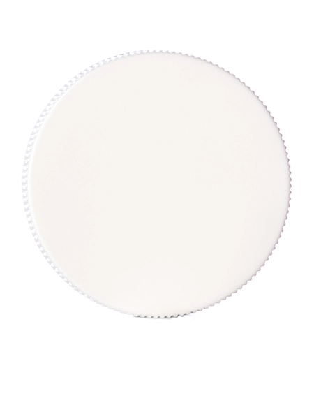 White PP Plastic 63-400 Ribbed Skirt Lid – L233WHH163