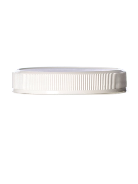 White PP Plastic 63-400 Ribbed Skirt Lid – L237
