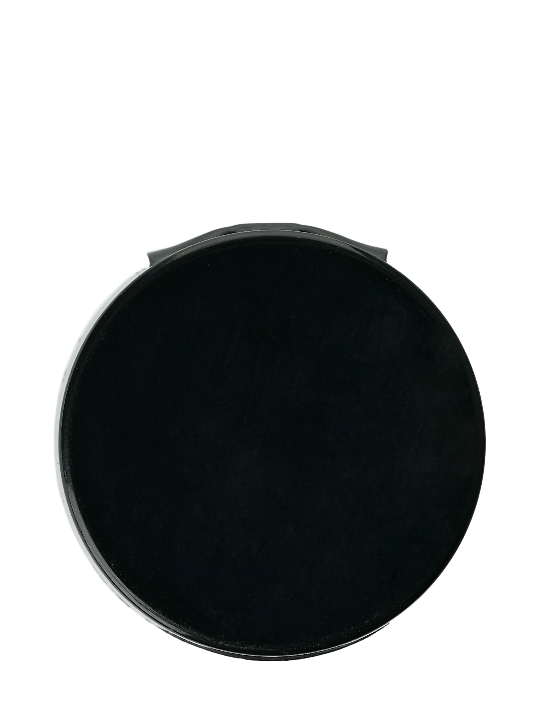 Black PP Plastic 24-410 Smooth Skirt Hinged Flip Top Snap Dispensing Lid – L2381BKH132