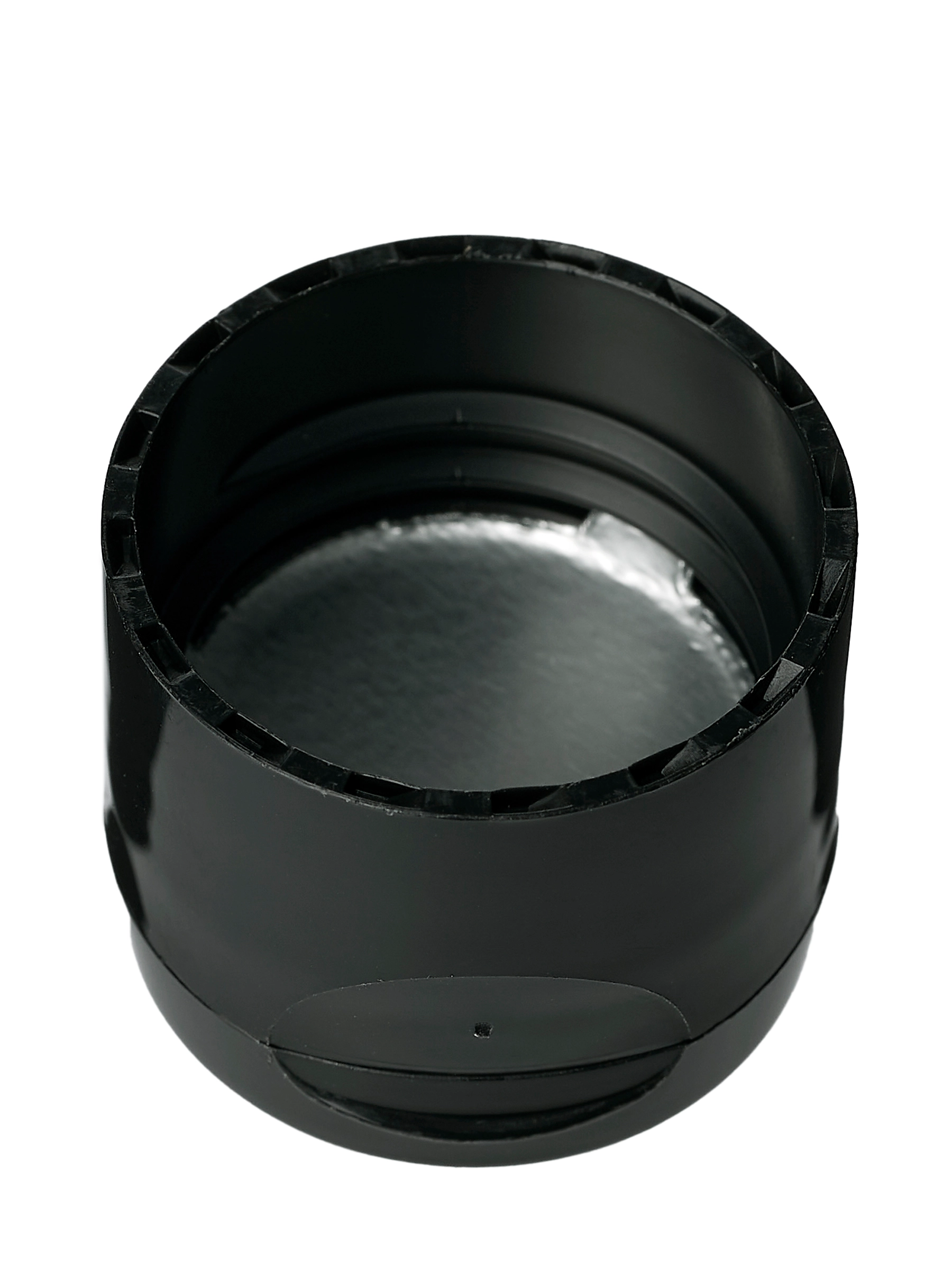 Black PP Plastic 24-410 Smooth Skirt Hinged Flip Top Snap Dispensing Lid – L2381BKH132