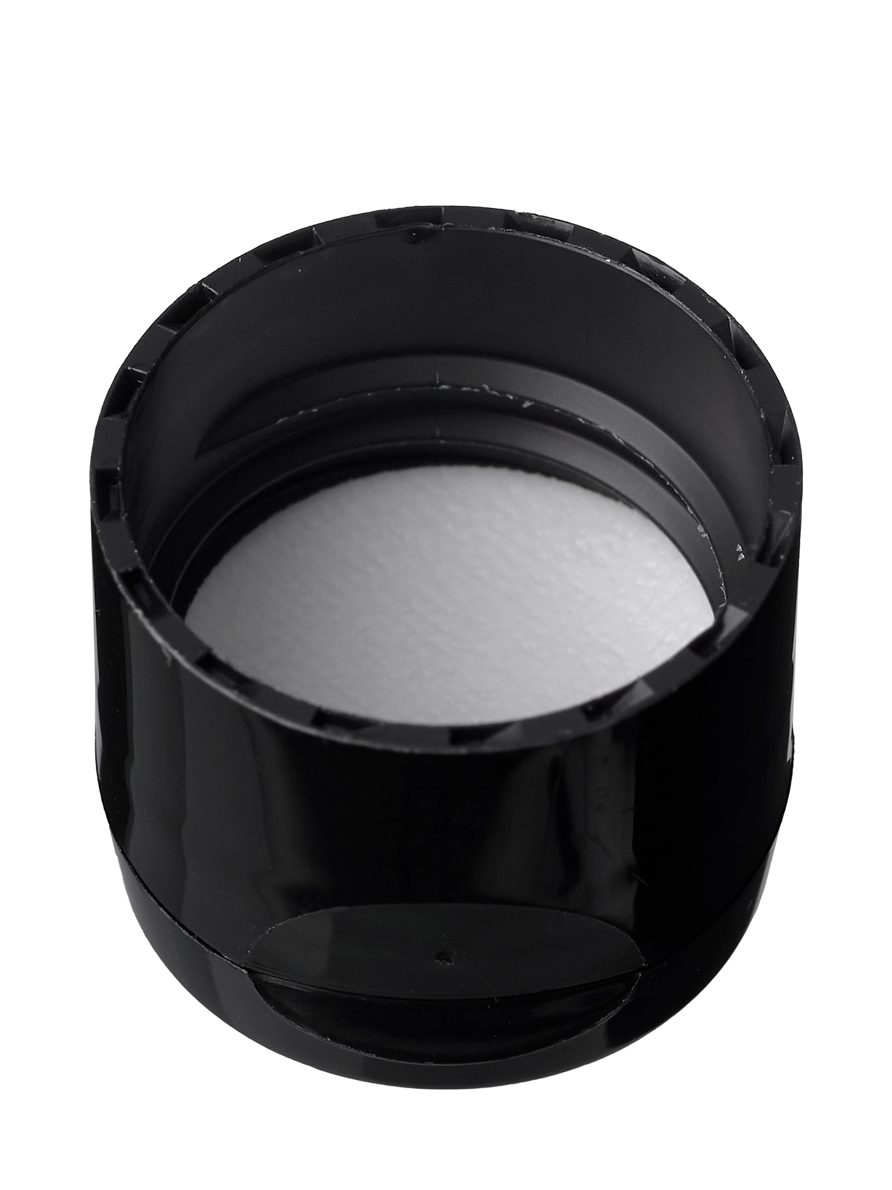 Black PP Plastic 24-410 Smooth Skirt Hinged Flip Top Snap Dispensing Lid – L2381BKP4