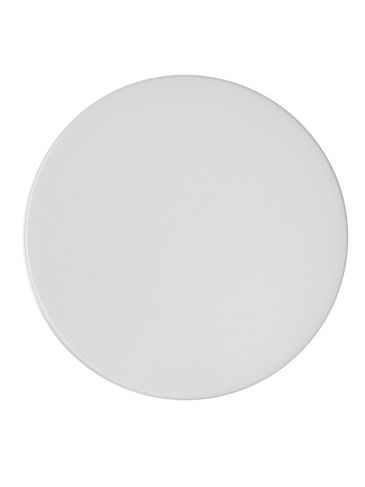 White PP plastic 70-400 smooth skirt lid with foam liner