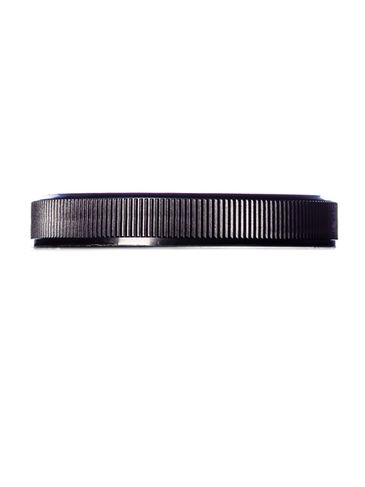 Black PP plastic 70-400 ribbed skirt unlined lid