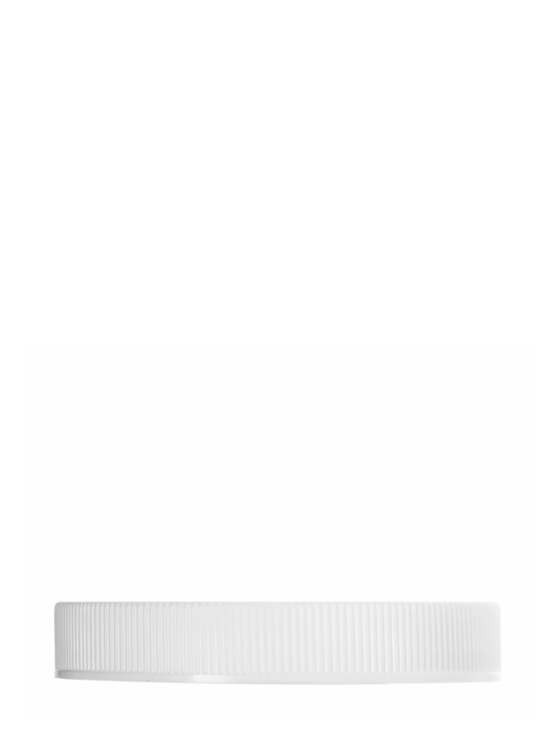 White PP Plastic 70-400 Ribbed Skirt Unlined Lid – L238WH