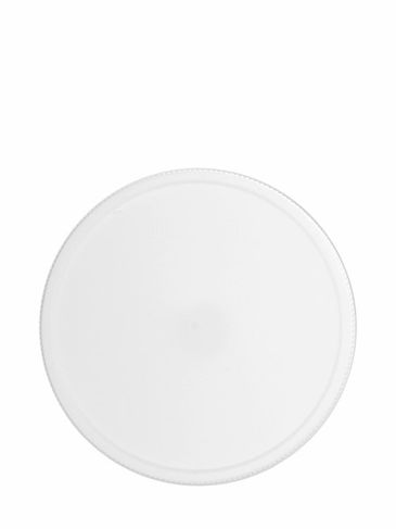 White PP plastic 70-400 ribbed skirt lid with foam liner