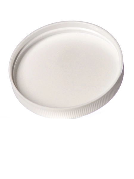 White PP Plastic 70-400 Ribbed Skirt Lid – L238WHP1