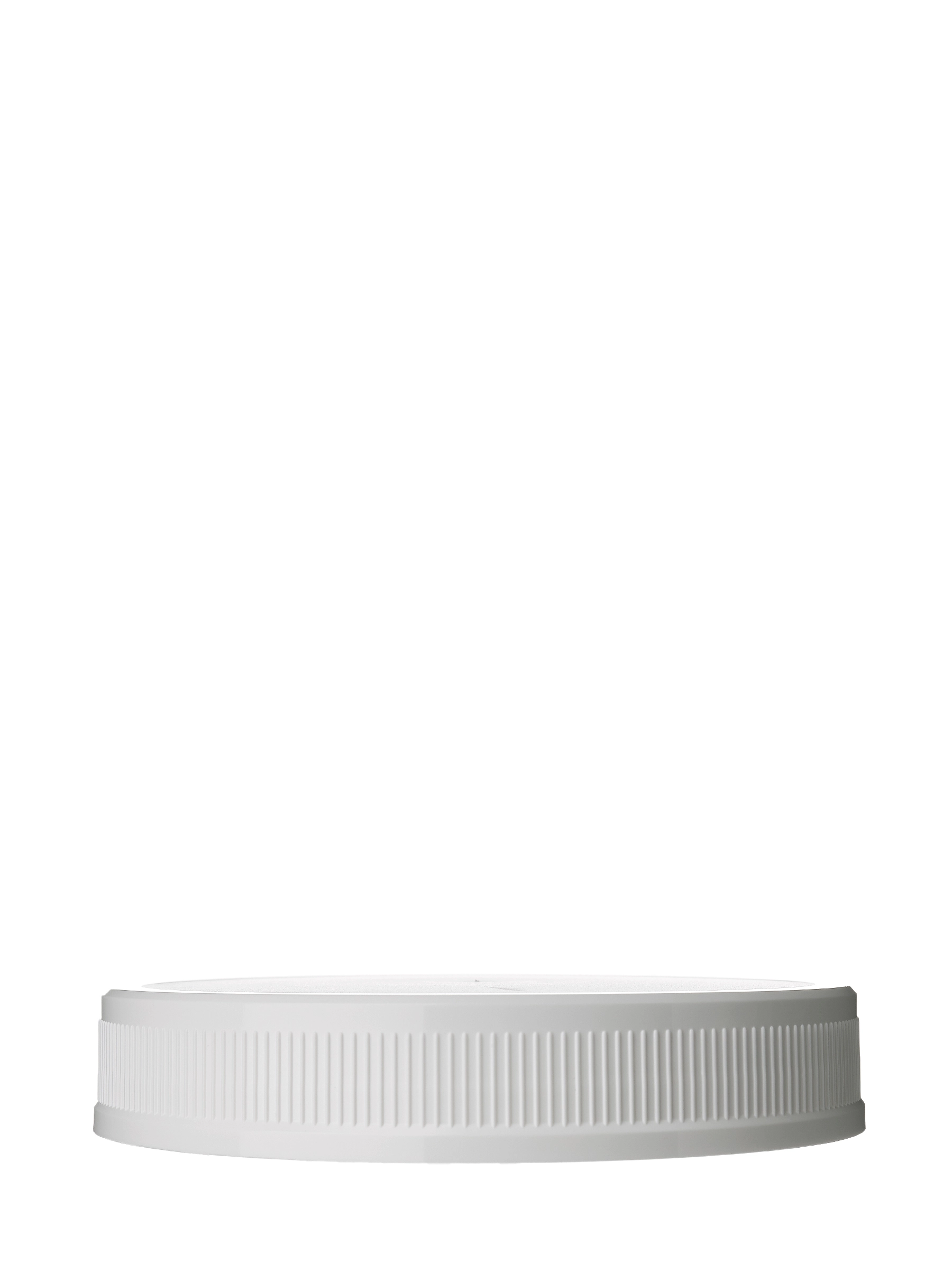 White PP Plastic 120-400 Ribbed Matte Deep Skirt Taper Stack Lid – L2392WHH34