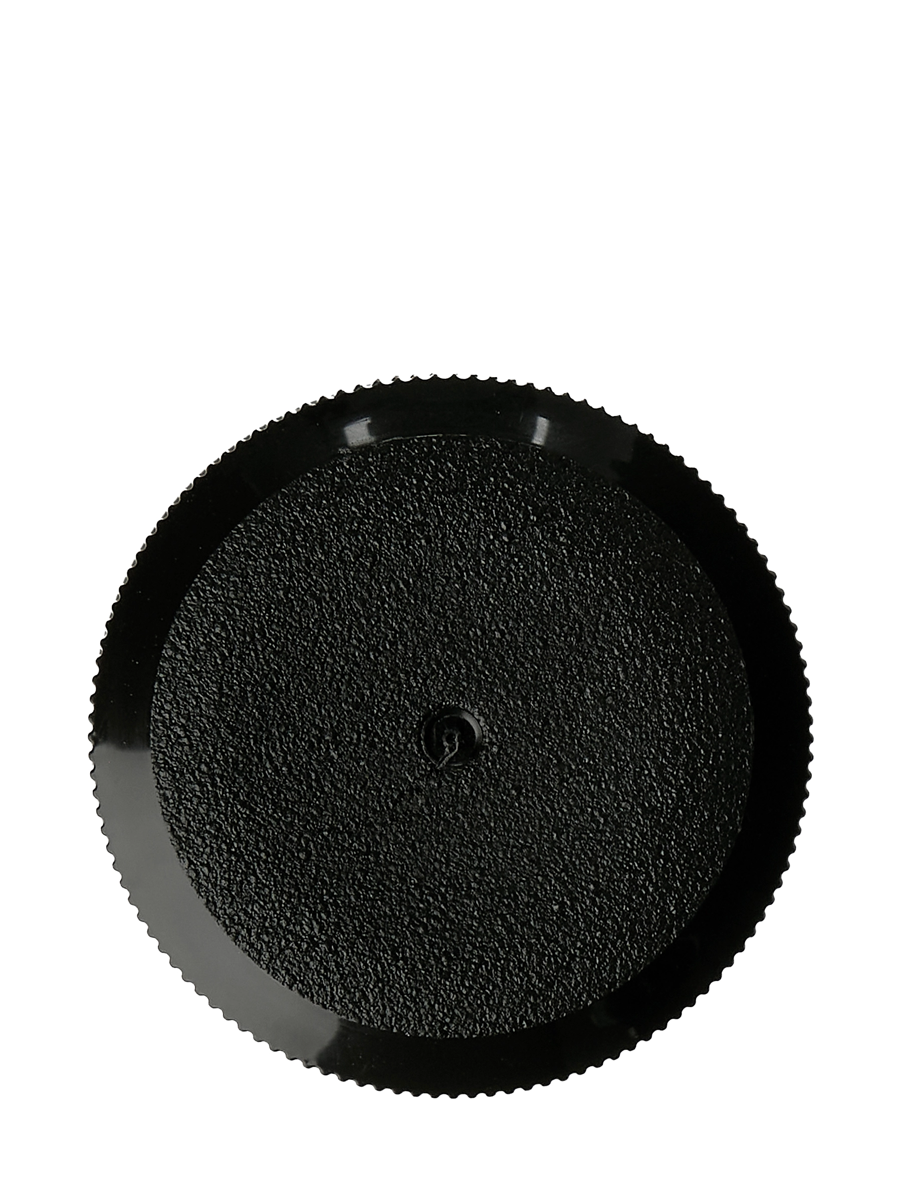 Black PP Plastic 28 mm Ribbed Skirt Tamper-Evident Lid – L2394BKF29