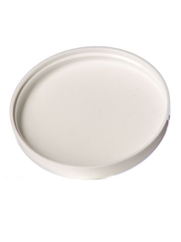 White PP plastic 83-400 dome lid with foam liner