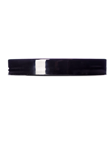 Black PP Plastic 83-400 Smooth Skirt Unlined Lid – L243B