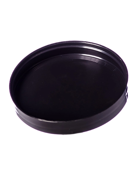 Black PP Plastic 83-400 Smooth Skirt Unlined Lid – L243B