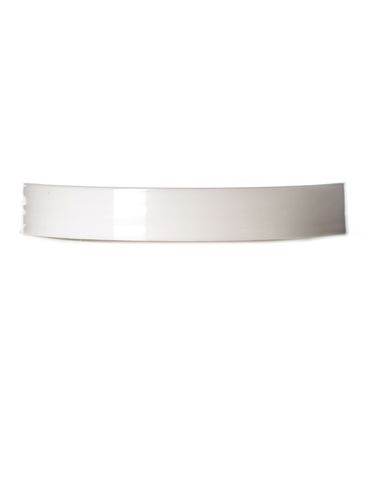 White PP plastic 89-400 smooth skirt lid with unprinted pressure sensitive (PS) liner