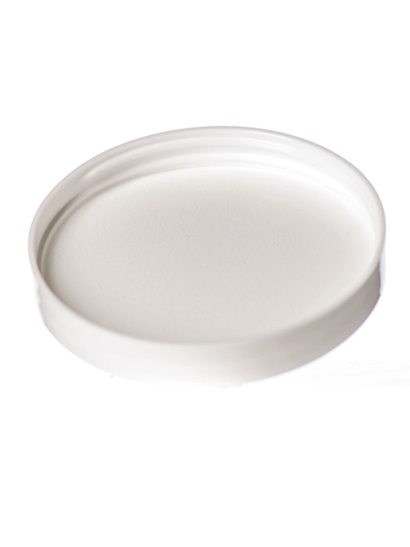 White PP Plastic 89-400 Smooth Skirt Lid – L246