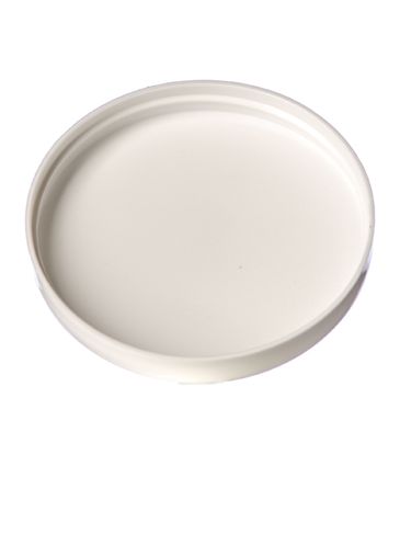 White PP plastic 89-400 dome lid with foam liner