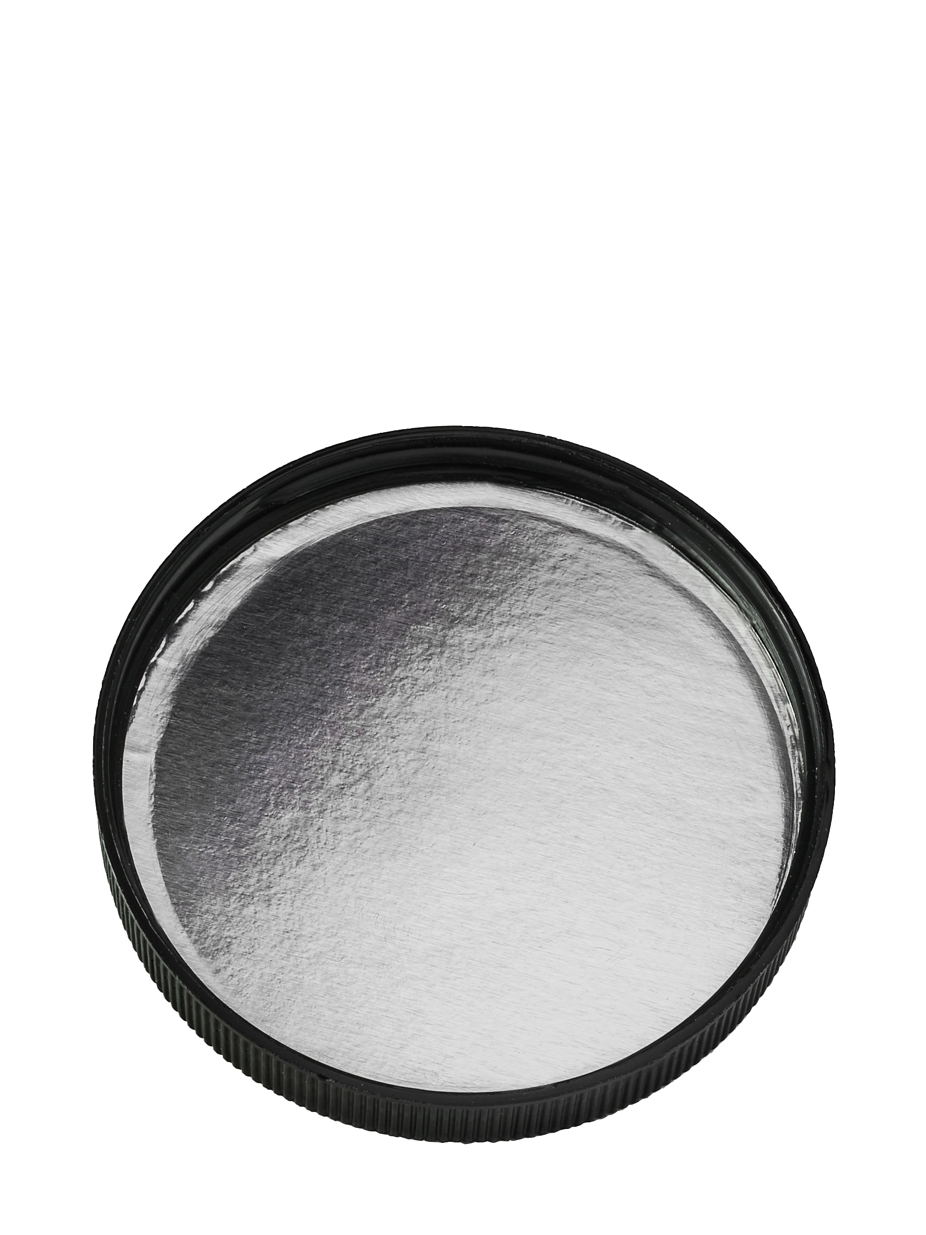 Black PP Plastic 89-400 Ribbed Skirt Lid – L246BHI