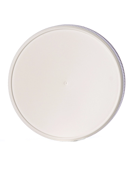 White PP Plastic 89-400 Ribbed Skirt Lid – L246F