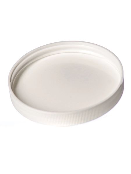 White PP Plastic 89-400 Ribbed Skirt Lid – L246F