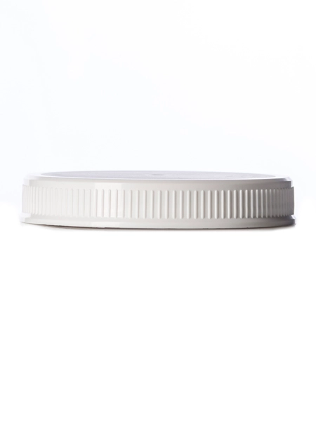 White PP Plastic 89-400 Ribbed Skirt Lid – L246HI