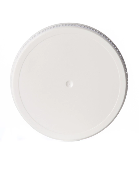 White PP Plastic 89-400 Ribbed Skirt Lid – L246HI