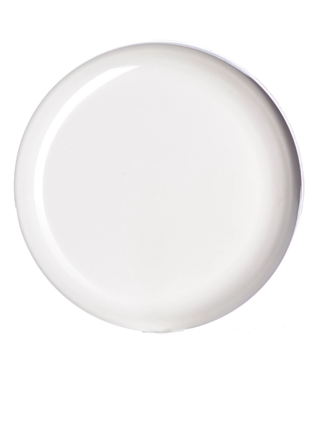 White PP Plastic 89-400 Unlined Dome Lid – L246W