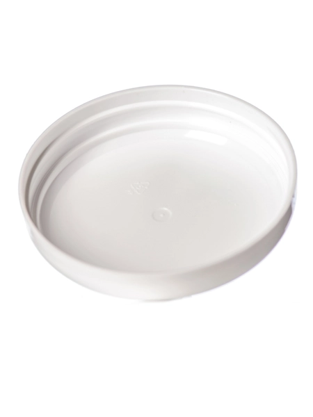White PP Plastic 89-400 Unlined Dome Lid – L246W