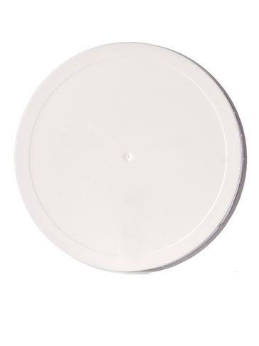 White PP plastic 110-400 ribbed skirt unlined lid