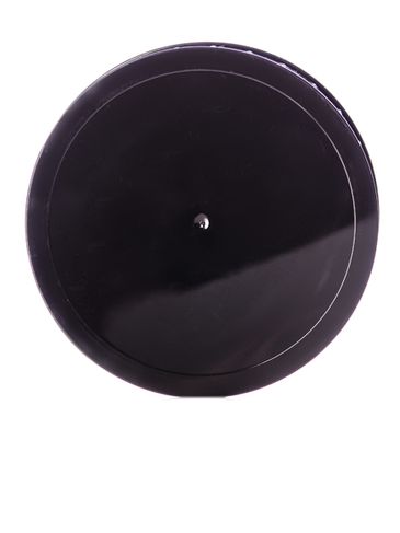 Black PP plastic 110-400 ribbed skirt unlined lid