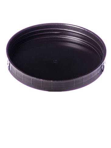 Black PP plastic 110-400 ribbed skirt unlined lid