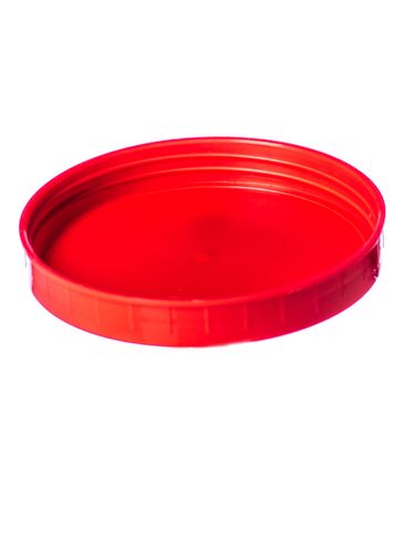 Red PP plastic 110-400 ribbed skirt unlined lid