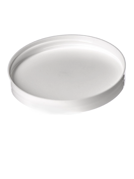 White PP Plastic 110-400 Smooth Skirt Lid – L250S