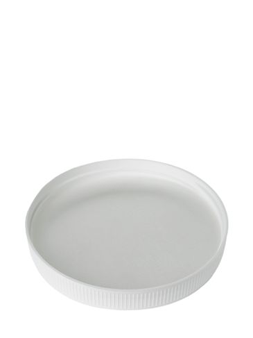 White PP plastic 110-400 ribbed skirt lid with foam liner