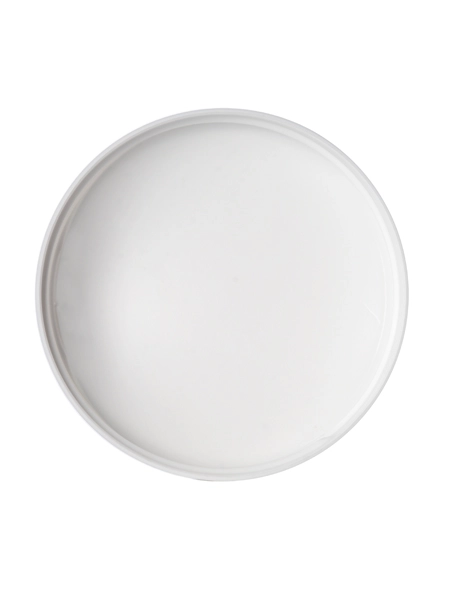 White PP Plastic 89-400 Smooth Skirt High Lid – L251W