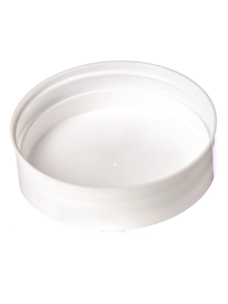 White PP Plastic 89-400 High Smooth Unlined Lid – L252W