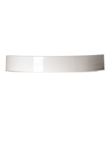 White PP plastic 100-400 smooth skirt lid with unprinted pressure sensitive (PS) liner