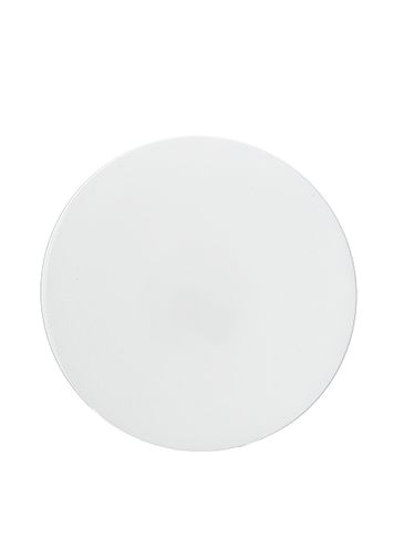 White PP plastic 89-400 smooth skirt lid with foam liner