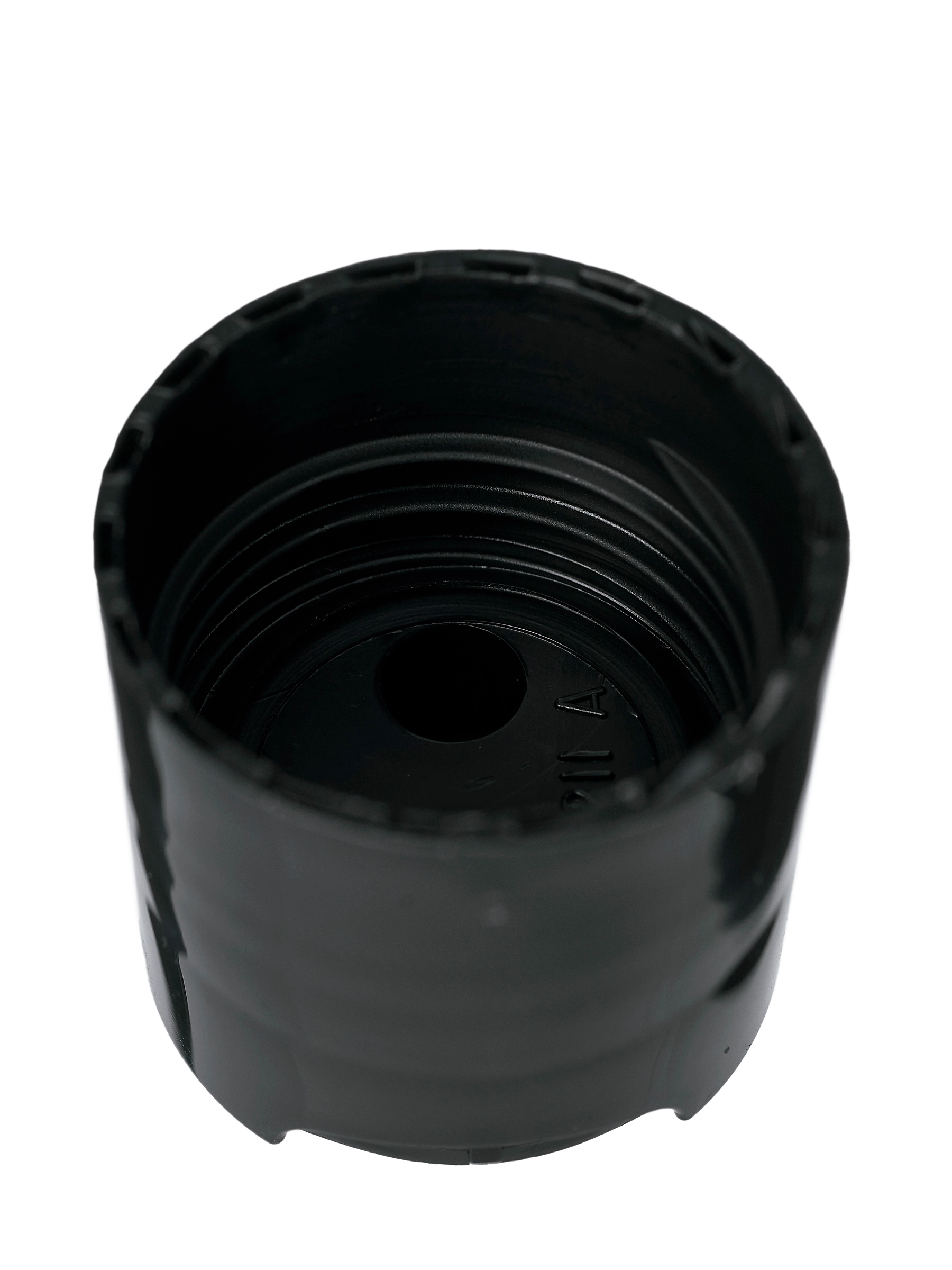 Black PP Plastic 24-410 Smooth Skirt Unlined Disc Top Lid – L2572BK