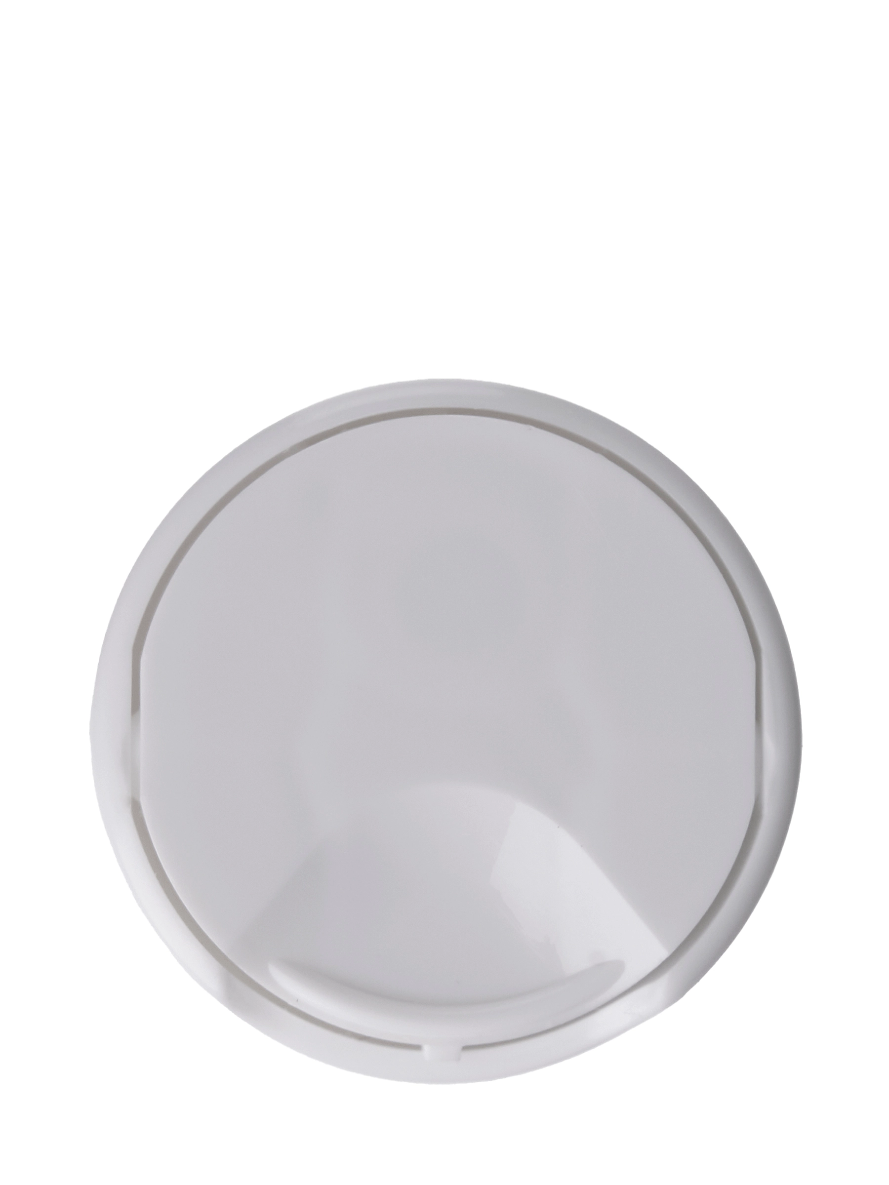 White PP Plastic 24-410 Smooth Skirt Disc Top Lid with Universal Heat Induction Seal (his) Liner (.310 Inch Orifice) – L2572WHH28