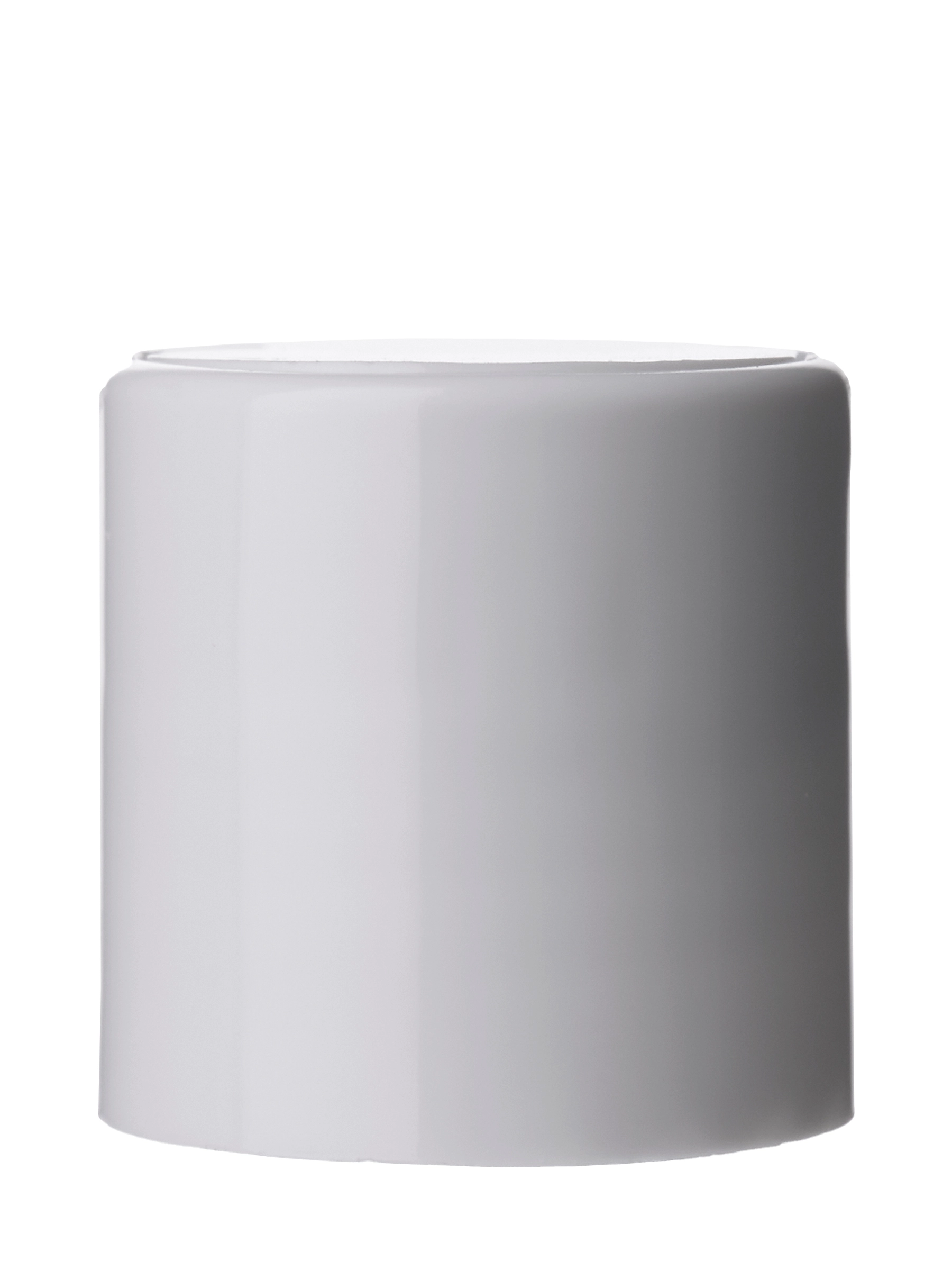 White PP Plastic 24-410 Smooth Skirt Disc Top Lid with Universal Heat Induction Seal (his) Liner (.310 Inch Orifice) – L2572WHH28