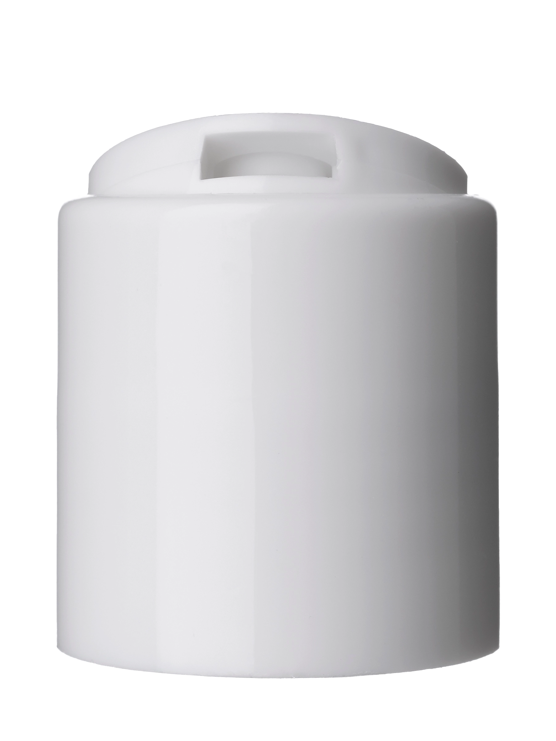 White PP Plastic 24-410 Smooth Skirt Disc Top Lid – L2572WHP4