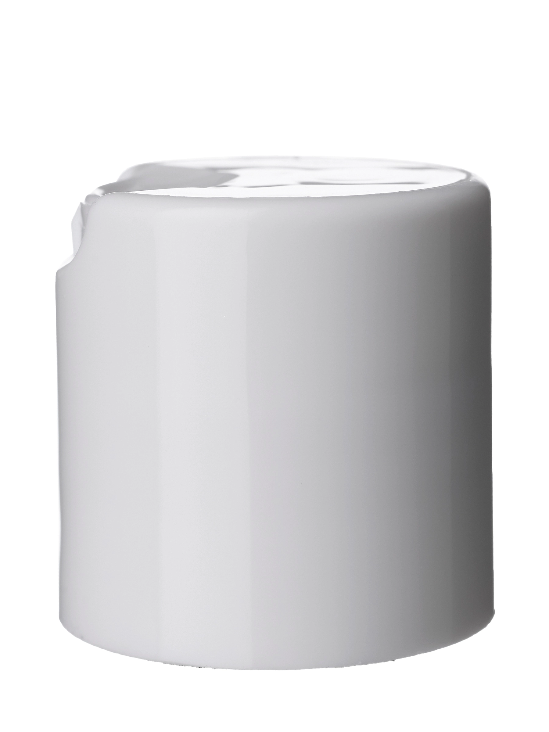 White PP Plastic 24-410 Smooth Skirt Disc Top Lid – L2572WHP4