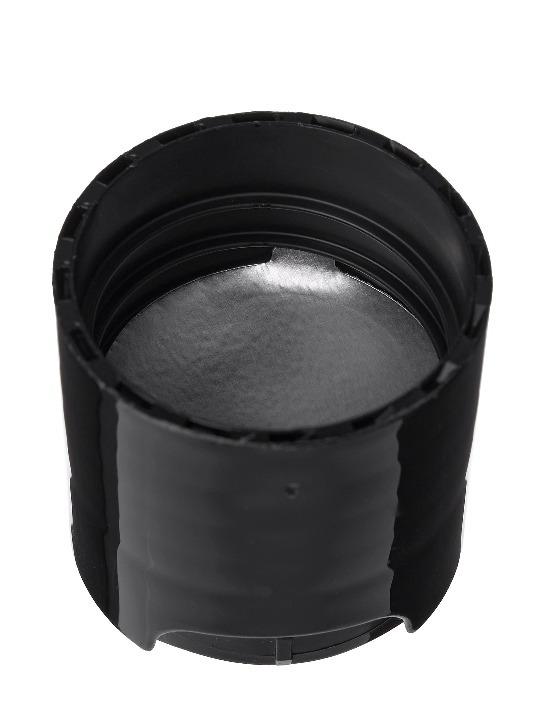 Black PP Plastic 28-410 Smooth Skirt Disc Top Lid – L2574BKH28