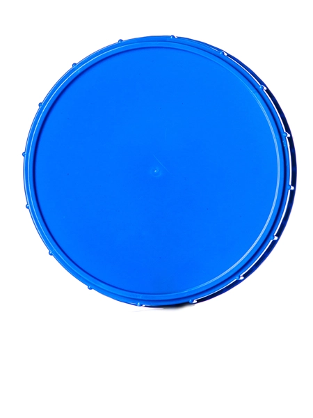 Blue PP Plastic 120 mm Ribbed Skirt Unlined Triple Thread Lid – L261