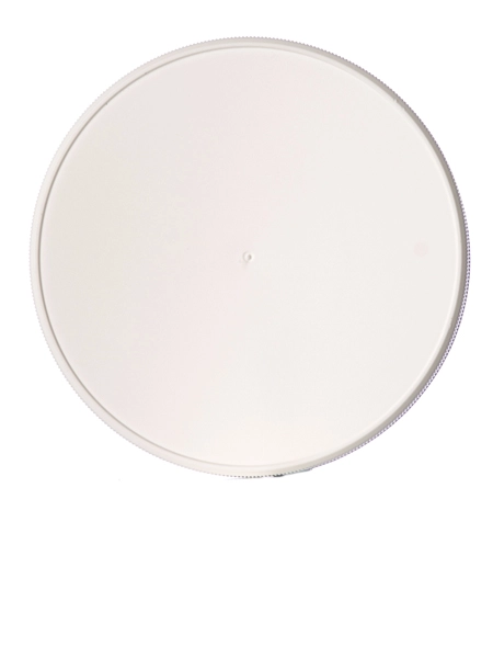 White PP Plastic 120-400 Ribbed Skirt Lid – L270