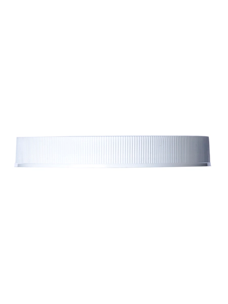White PP Plastic 120-400 Ribbed Skirt Lid – L271WHH5